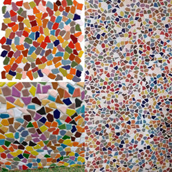 Small Particle Ceramic Freeform Stone Gravel Mosaic Tiles for Landscaping, Flower Beds, Courtyard Background Walls, and Balconies
