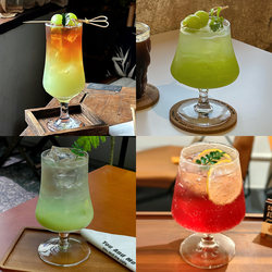 ins Windy Short Glass Cocktail Glass Drink Cup Soda Sparkling Water Cup Beverage Mixing Cup High-End Feel