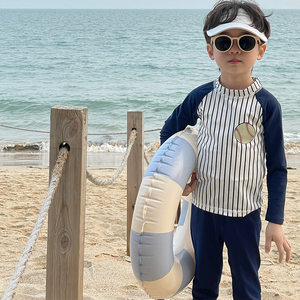 
Boys split swimsuits, young children's long sleeves, long trousers, quick-drying swimsuits, Korean baby, beach, play in water swimsuits