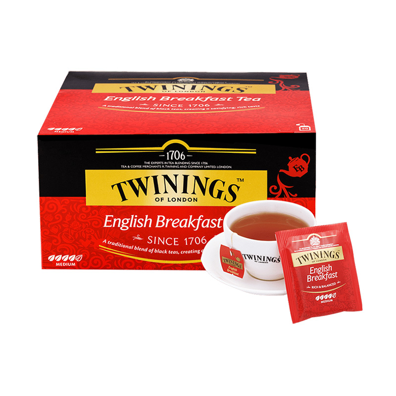 波兰进口 Twinings 川宁 英国早餐红茶 2g*50片
