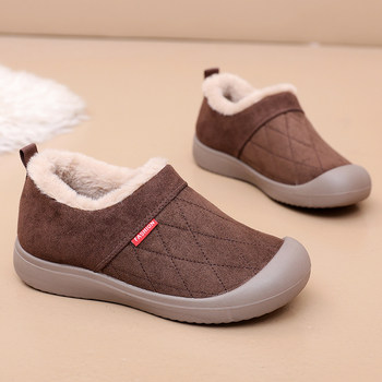 Winter new old Beijing cotton shoes for women, thickened with velvet, middle-aged and elderly mothers' shoes, non-slip and warm slip-on shoes