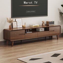 Solid Wood Tv Cabinet Living Room Home Coffee Table Tv Cabinet Combination 2026 New Model Simple Small Apartment Side Cabinet Integrated