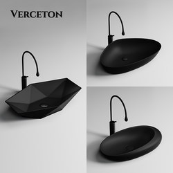 Minimalist Style Irregular Art Countertop Basin Black Ceramic Wash Basin Bathroom High-End Washstand Face Basin