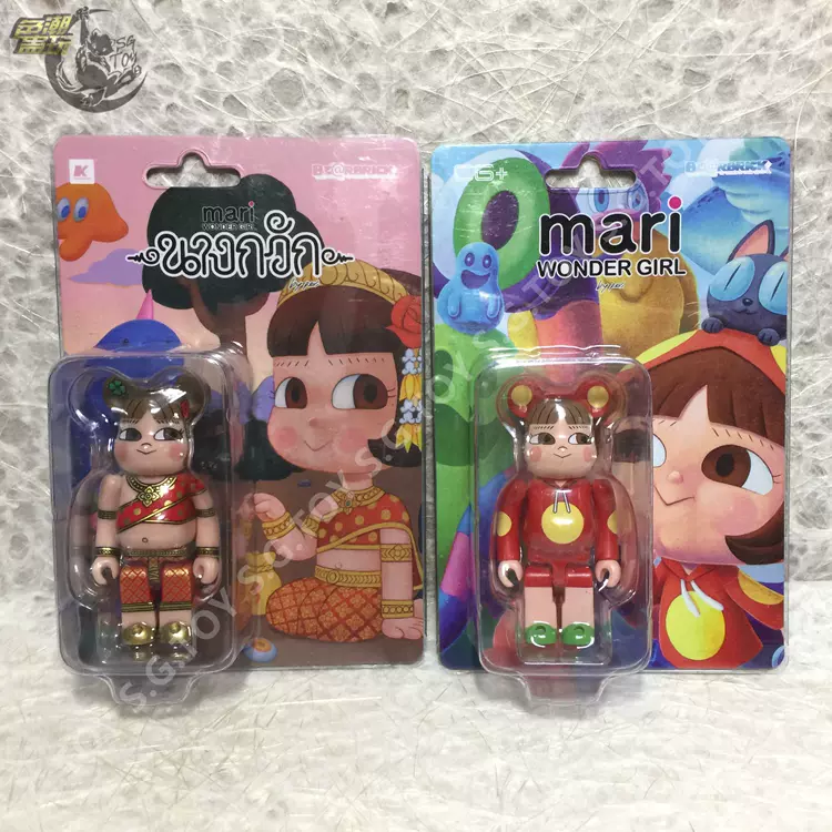 BEARBRICK MARI WONDER GIRL 泰國限定一對100% BE@RBRICK積木熊-Taobao