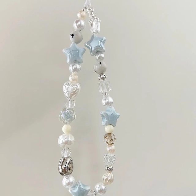 Mobile phone chain blue star mobile phone case lanyard simple ccd camera lanyard airpods headphone shell pendant pendant