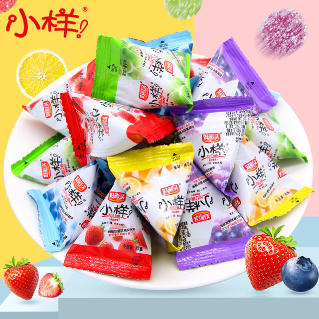 Good luck sample sour q candy fruit QQ gummy 500g about 85 wedding