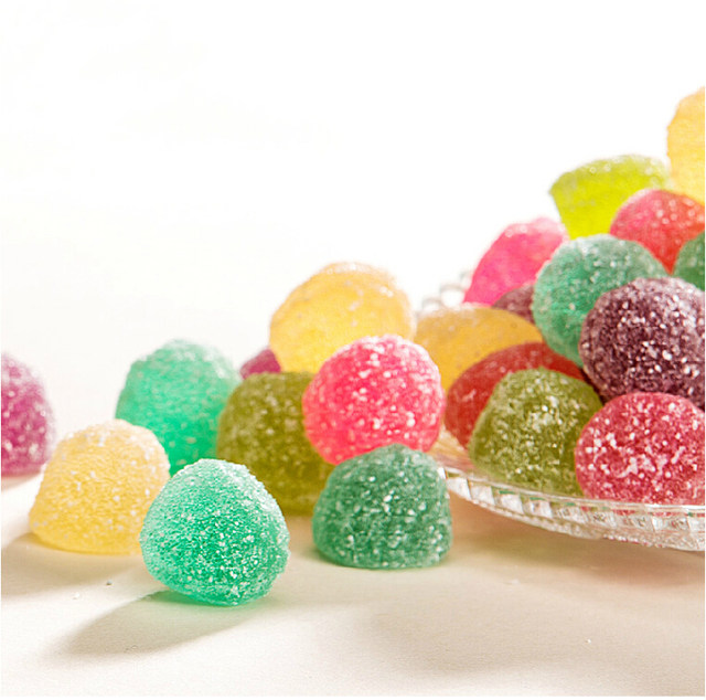 Good luck sample sour q candy fruit QQ gummy 500g about 85 wedding