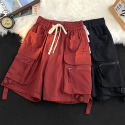 American and Japanese Style Work Shorts for Men and Women, Summer Loose-Fitting Sports Shorts, Casual Versatile Slimming Wide-Leg Mid-Length Pants, Trendy