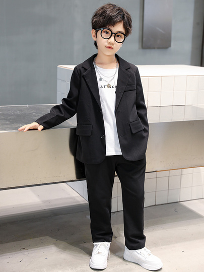 Blazer Noir Garçon H&M Avec Chemise Blanche – Taille 2-3 Ans, Jamais Porté