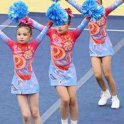 Cheerleading Competition Uniforms for Women, Aerobics Dance Professional Cheerleading Team Children's Performance Costumes, Group Adult Gymnastics Competition