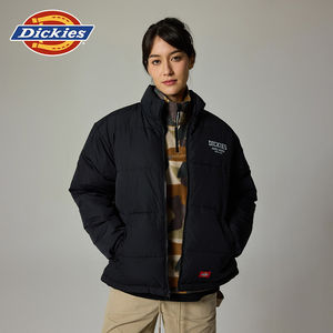 
Dickies 26 Spring Chest Printed Loose Workwear Cotton Clothes Stand Collar Warm Jackets for Men and Women Couples