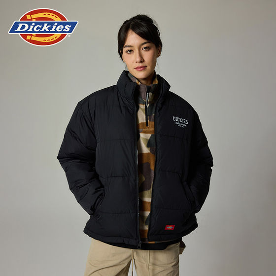 
Dickies 26 Spring Chest Printed Loose Workwear Cotton Clothes Stand Collar Warm Jackets for Men and Women Couples