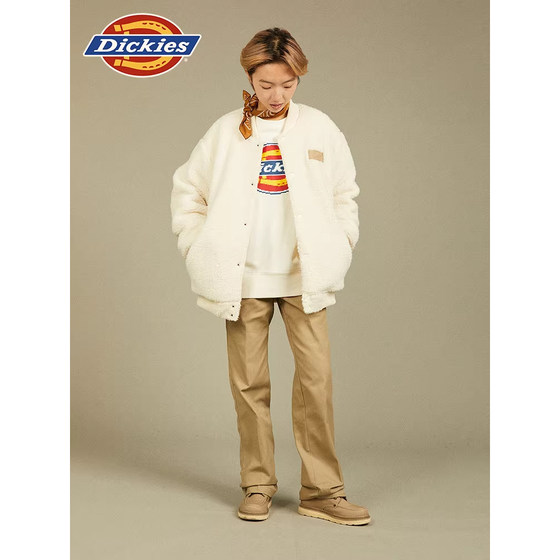 
Dickies is cool for autumn and winter, double-sided imitation sherpa jacket, loose coat, same style for men and women.