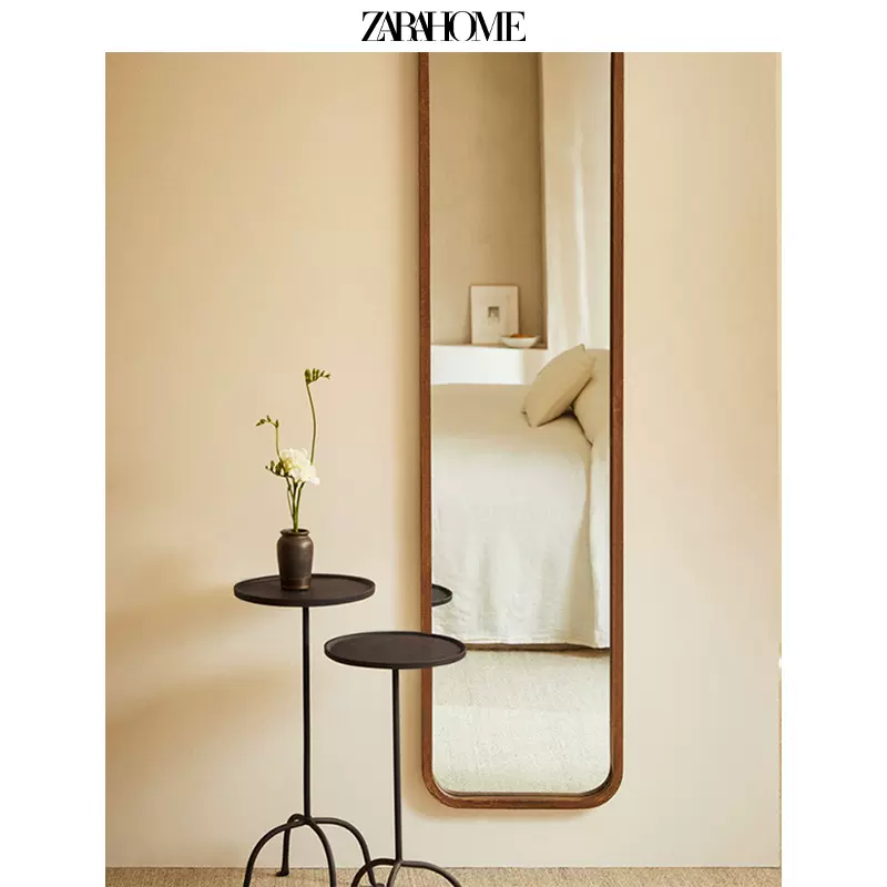 Zara Home 欧式橡木边框站立式家用悬挂墙镜落地镜43130106700-Taobao