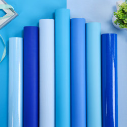Blue Sticker Waterproof Wallpaper Wallpaper Sky Blue Sticker Advertising Instant Sticker Background Wall Wall Sticker Cabinet Film