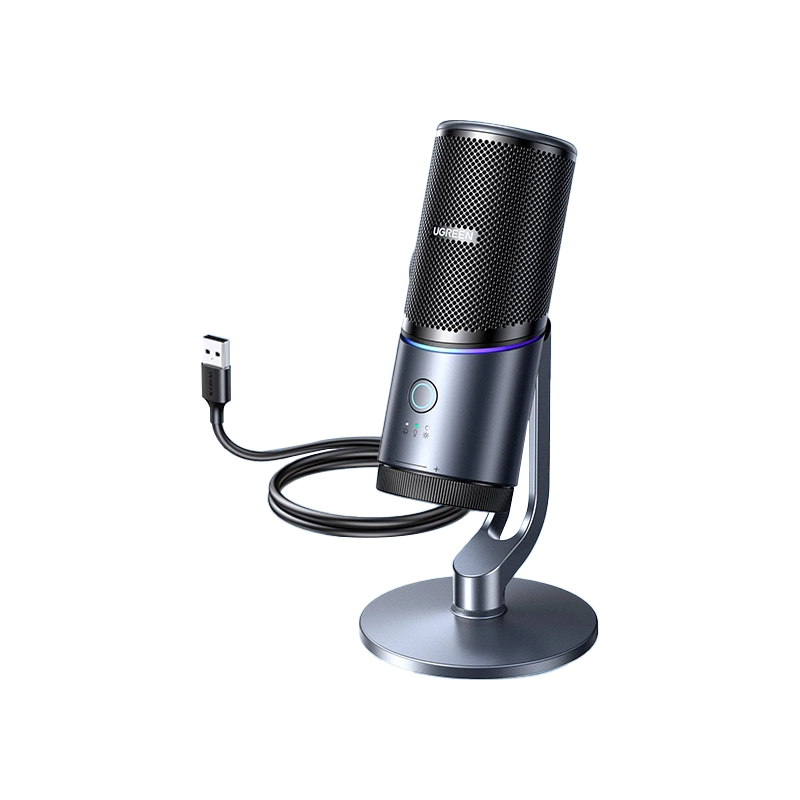 绿联USB降噪麦克风CM379 游戏语音USB话筒电脑直播用麦克风DSP智能降噪