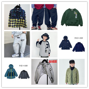 
130 yards] broken code spring, autumn and winter velvet children's sweatshirts shirts boys' jackets down jackets cotton pants