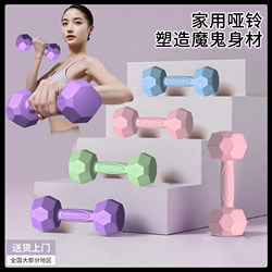 Dumbbells Women's Fitness Equipment Home Barbell Kettlebell Slimming Belly Kids and Teenagers Small Dumbbells 2kg Pair