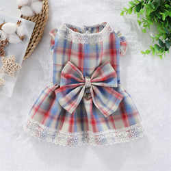 Pet Jk Skirt, Thin Summer Dog Clothes for Small and Medium-Sized Dogs, Teddy, Bichon Summer Outfit, Cat Clothes with Leash Attachment