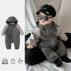 Baby Boy One-Piece Clothing, Infant Spring Outfit, Small Month-Old Baby Spring Outing Jacket, Stylish Infant Softshell Jacket, Workwear