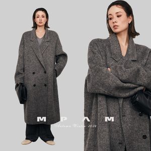 
[Bee Happy Club] MPAM mid-length alpaca wool lazy style double-sided wool coat