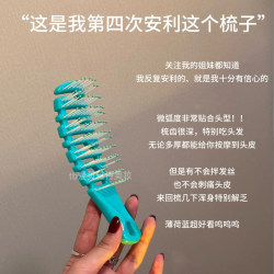 The Slight Curvature Fits the Head Shape Very Well! Small Comb, Portable, Rib Comb, Curling Massage Comb, Women's Household Hollow-Out Design