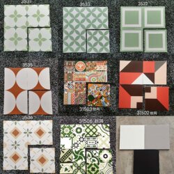 French-Style Artistic Tiles for Hotels, Restaurants, Bathrooms, Kitchens, Balconies, and Courtyards, 300*300 Floral Tiles for Guesthouses