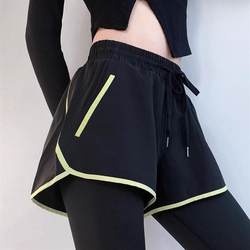 British Next Rtrx Fake Two-Piece Fitness Pants Women's Large Size Sports Culottes Volleyball Badminton Running Yoga Pants