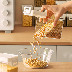 Kitchen refrigerator crisper desktop snack nut tea sealed jar moisture-proof seasoning bottle grain storage storage box