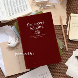 A5 Mint Green Red-Brown Hardcover Notebook Multi-Color Journal Diary Everything Flows & Follows This Arduous Journey