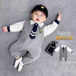 Baby Jumpsuit Spring Outfit Pure Cotton Handsome Spring Outfit Set for Baby Boys Newborn Super Cute Crawling Clothes Stylish Outing Crawling Clothes