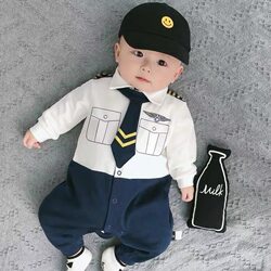 Baby Clothes Spring Romper 0-1 Year Old Super Cute Jumpsuit for Baby Boys Spring and Autumn One-Piece Outerwear Crawling Suit