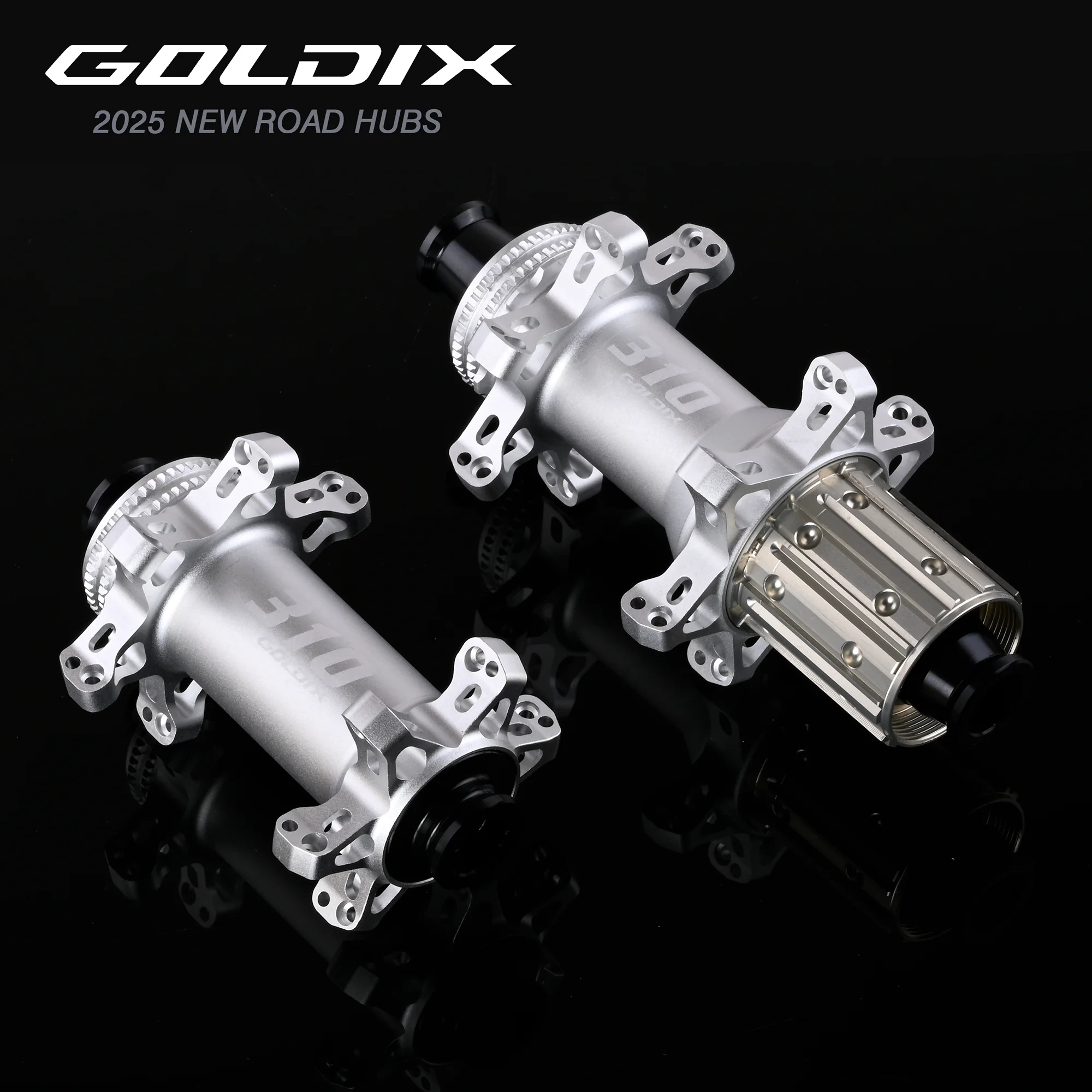 GOLDIX R180公路砾石车花鼓24/28H棘轮52T直拉六钉轮毂自行车配件