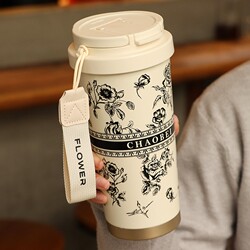 Tea and Water Separation Insulated Cup, Winter Men's Dual-Drinking Mouth Tea Cup, Women's New 2025 High-Value Straw Cup