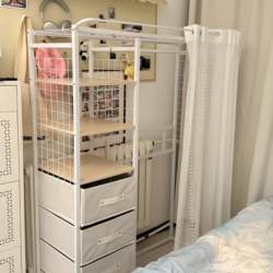 Simple Wardrobe for Home Use in the Bedroom, Assembled Dust-Proof Storage Wardrobe, Sealed New Multi-Layer Storage Hanging Wardrobe