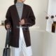 Special offer Korean new short wool coat 529 collarless casual commuter women's wool coat
