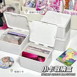 Pure white flip-top multifunctional dustproof storage box