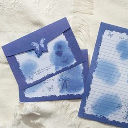 Romantic Rose Blue Rose Letter Paper Envelope Set Planet Handwritten Love Letter Chinese Valentine's Day Confession Letter Paper
