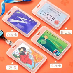 Transparent Work Id Card Holder Keychain Access Control Bus Card Holder Student Id Card Holder Pick-Up and Drop-Off Badge Holder Work Badge