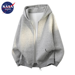 Nasa Co-Branded 2026 New Spring American-Style Hooded Sweatshirt for Men, Heavyweight Loose Cardigan, Simple Top Jacket