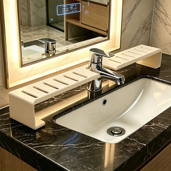 Bathroom Standing Faucet Storage Rack, No-Drill, for Home Use, Suitable for Bathroom Sink, Washbasin, and Mirror-Front Storage