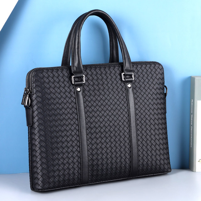 Men's Horizontal Leather Portable Briefcase main image 1