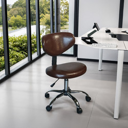 Waist-Protecting, Adjustable, Swivel Home Office Computer Chair, Writing and Work Chair with Wheels, Small Backrest Chair for Long Periods of Sitting Without Fatigue