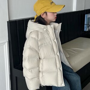 
Korean children's puff down jacket 2025 winter new style hooded thickened parent-child style jacket for boys and girls, medium and large children