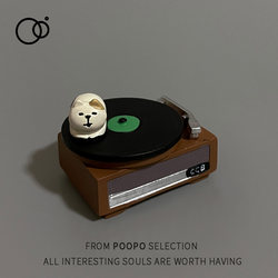 Cute Record Player Japanese-Style Miscellaneous Goods Desk Healing Resin Small Ornaments Miniature Model Micro Scene Decoration Small Gift