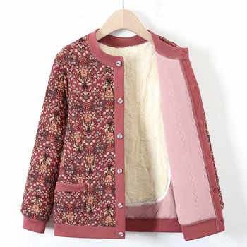 Grandma's dress for mom plus velvet old lady autumn and winter style
