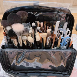 Multi-Functional Large-Capacity Makeup Brush Bag, Foldable Vertical Storage Bag, Travel Portable Makeup Bag, Special Makeup Bag