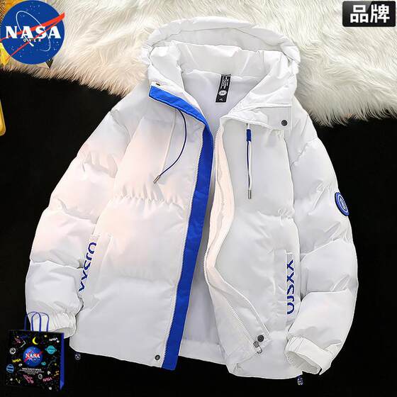 NASA cotton coat men's winter couple's wear cotton jacket thickened warm winter coat handsome casual cold weather jacket