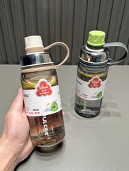 Xile Water Cup for Male and Female Students, Tritan Plastic Cup, Portable Large-Capacity Sports Water Bottle with Tea Infuser, Space Cup