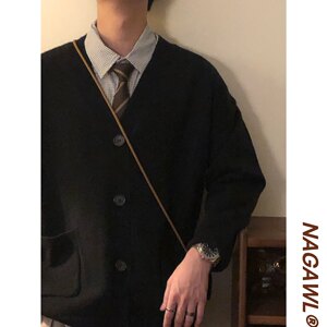 
NAGAWL autumn and winter loose American retro versatile sweater jacket men and women knitted sweater cardigan lazy style high-end